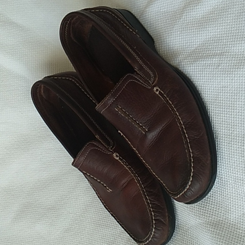 Clark's Brown Leather Driving Loafers Slip-On Size 11
